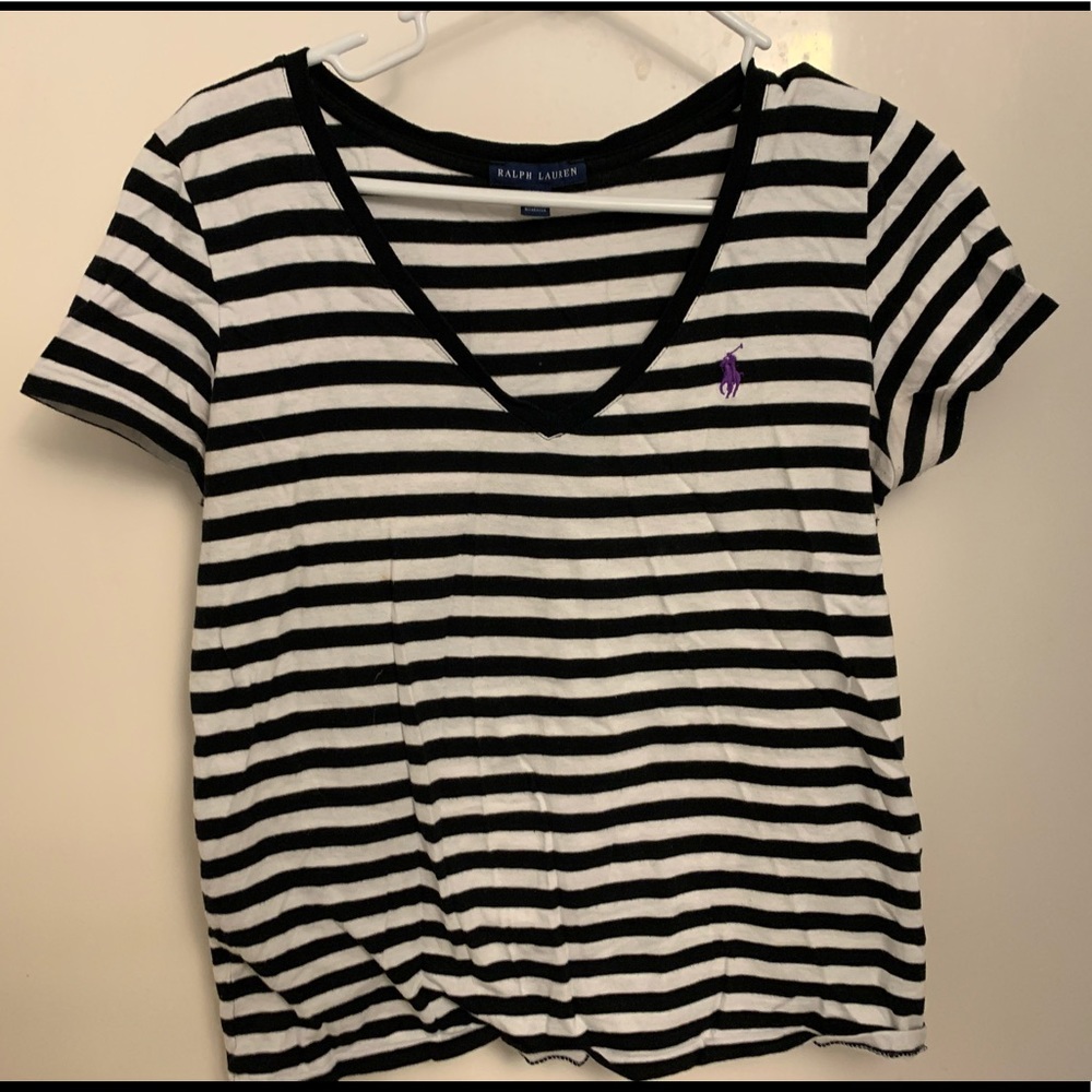 Polo stripped V Neck